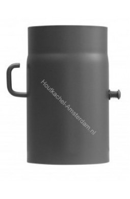 Dikwandige kachelpijp met smoorklep,  Ø 120 mm, lengte 25 cm